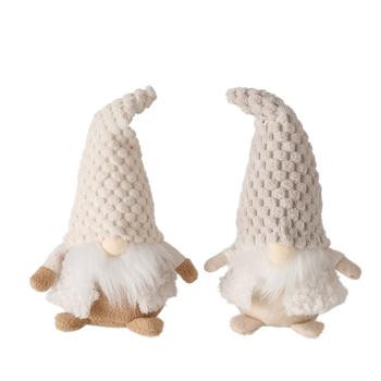 Visuel 1 du produit Figurine gnome en polyester crème Riccardo - 10 x 7,5 x 17 cm