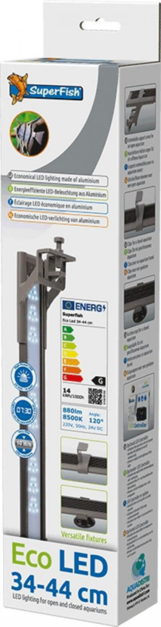 Visuel 1 du produit Rampe LED Eco pour aquarium, 34-44 cm, marque SUPERFISH