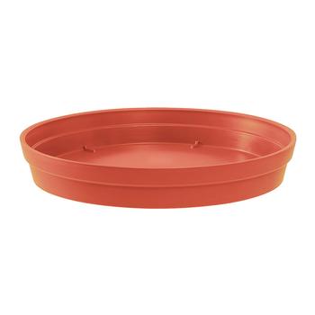 Visuel 1 du produit Soucoupe ronde en plastique coloris terre battue EDA Toscane - Ø 22,5 x H 3,8 cm