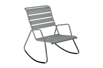 Visuel 1 du produit Rocking chair Monceau coloris gris en acier Fermob - 68 x 78 cm