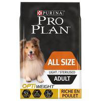 Visuel 1 du produit Croquettes light pour chien stérilisé toutes tailles Pro Plan - 14 kg + 2,5 kg