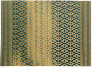 Visuel 1 du produit Set de table bleu paon et or en PVC Kadra - 33 x 45 cm