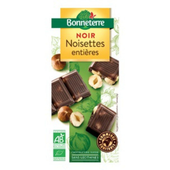 Visuel 1 du produit Chocolat noir aux noisettes entières - 200 gr