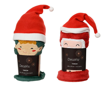 Visuel 1 du produit Plaid de Noël en polyester Elfe - 100 x 70 cm