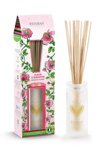 Visuel 1 du produit Bouquet parfumé avec sa recharge senteur fleur d'hibiscus Esteban - 100 ml
