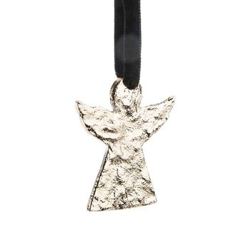 Visuel 1 du produit Suspension ange en aluminium argenté - 6 x 7 cm