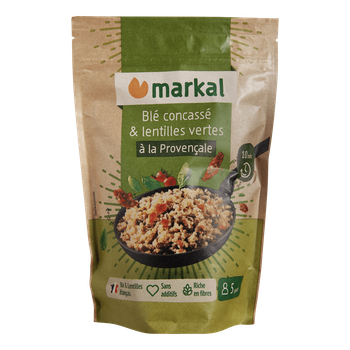 Visuel 1 du produit Mix à la provençale blé concassé et lentilles vertes bio Markal - 350 g