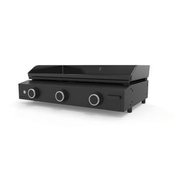 Visuel 1 du produit Plancha au gaz pour 10 à 15 personnes coloris noir en acier 7500 W Forge Adour Origin - 79,7 x 55,3 x 24,4 cm