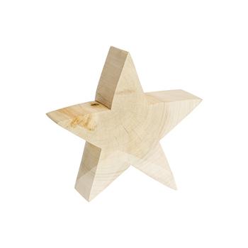 Visuel 1 du produit Étoile à poser en bois de peuplier naturel Marius - 20 x 20 cm
