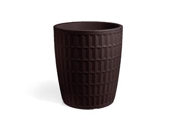 Visuel 1 du produit Pot rond en plastique coloris bronze rouille Veca Tyle - Ø 50 cm