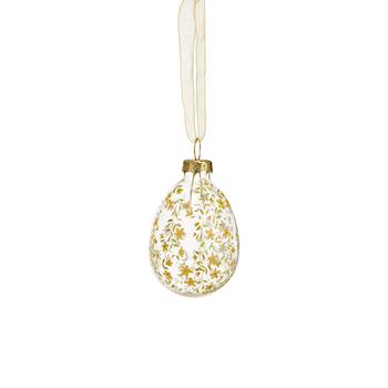 Visuel 2 du produit Œuf en verre coloré à motifs fleuri - Ø 4 x H 6 cm