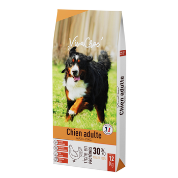 Visuel 1 du produit Croquettes pour chien maxi adulte au poulet VivaCroc – 12 kg