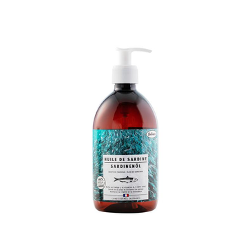 Visuel 1 du produit Huile de sardine pour chien et chat Bubimex - 500 ml