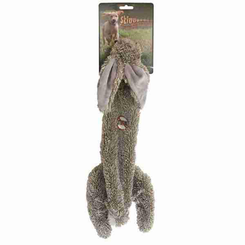 Visuel 1 du produit Peluche lapin plat gris pour chien Skinneez - 61 cm