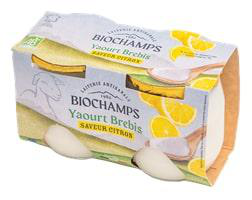 Visuel 1 du produit Yaourt brebis bio saveur citron Biochamps - 2 x 125 g