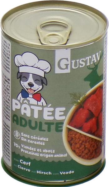 Visuel 1 du produit Pâtée pour chien adulte au gibier sans céréales complète Bubimex Gustav - 400 g