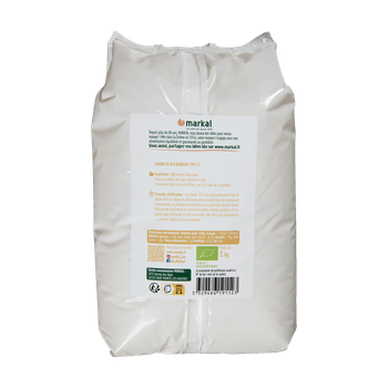 Visuel 1 du produit Farine de blé blanche pâtissière T55 bio en sac de 1 kg