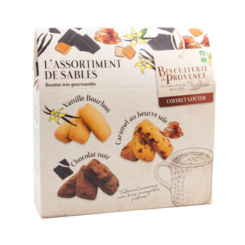 Visuel 1 du produit Coffret goûter L'assortiment de sablés bio Biscuiterie de provence - 210 g