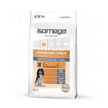 Visuel 1 du produit Croquette pour chien adulte Cavalier King-Charles au poulet Isomega - 4 kg