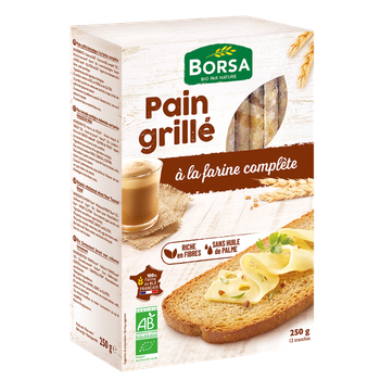 Visuel 1 du produit Pains grillés complet bio - 250 gr