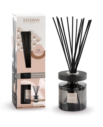 Visuel 1 du produit Bouquet parfumé et recharge Esteban Ellipse rose parfum Iris Cachemire - 200 ml