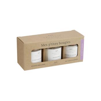 Visuel 1 du produit Coffret de 3 bougies Saugettes Mes P’tites bougies parfumées Mamie d’Amour - 3 x 50 g