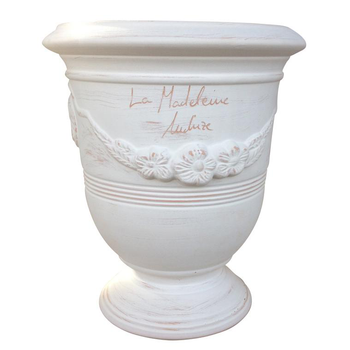 Visuel 1 du produit Vase Anduze cérusé en terre cuite H 38 x Ø 43 cm