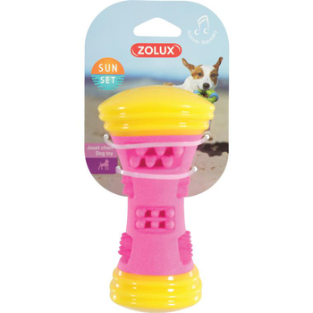Visuel 1 du produit Jouet pour chien haltère Sunset 16 cm en TPR rose Ø 7,5 x 15 cm