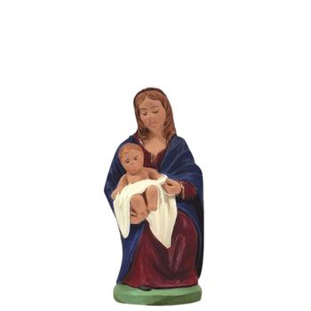 Visuel 1 du produit Personnage de crèche de Noël vierge à l’enfant Santons Escoffier - 2,9 x 3 x 6,2 cm