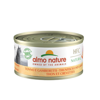 Visuel 1 du produit Pâtée pour chat en boîte Almo Nature HFC Natural Thon et crevettes - 70 g