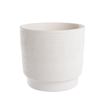 Visuel 1 du produit Cache-pot coloris blanc Madeira - 22 x 20 cm