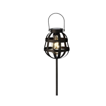 Visuel 1 du produit Pique de jardin lumineuse solaire noire - Ø 14 x H 80 cm