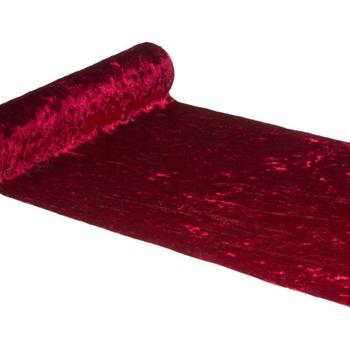 Visuel 1 du produit Chemin de table en velours bordeaux Shiny Deluxe - 300 x 28 cm