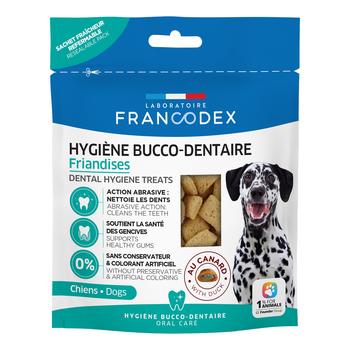 Visuel 1 du produit Friandises dentaires pour chien au canard Francodex - 70 g