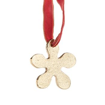 Visuel 1 du produit Suspension fleur en aluminium doré - 5,5 x 5 cm