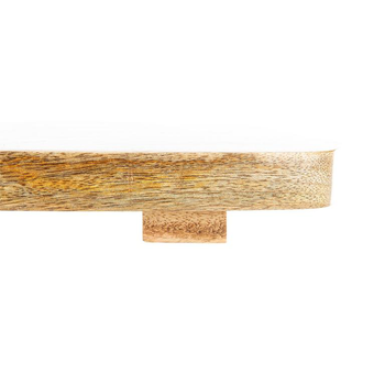 Visuel 1 du produit Planche sur pied en bois de manguier naturel forme vague - 50 x 19,5 x 2,5 cm