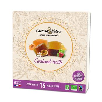 Visuel 1 du produit Coffret de 16 pâtes de fruits bio Saveurs et Nature Carrément Fruités - 165 g