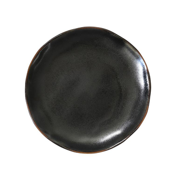 Visuel 1 du produit Assiette à dessert en grès réactif gris anthracite Médard de Noblat collection Vertigo Volcan - Ø 21 cm