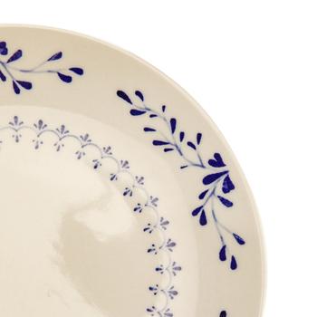 Visuel 1 du produit Assiette plate en grès blanc à motif bleu Appoline - Ø 27 cm