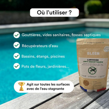 Visuel 1 du produit Larvicides anti-moustiques efficace en 48h Bleen - 200m²