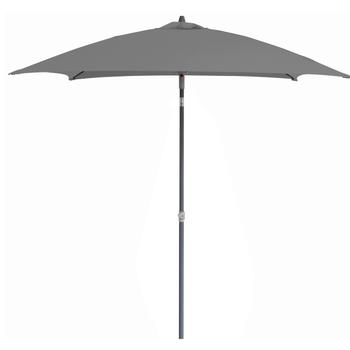 Visuel 1 du produit Parasol carré inclinable en aluminium mat et toile polyester coloris gris - 200 x 200 cm