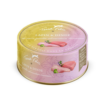 Visuel 1 du produit Pâtée pour chat lapin dinde Terra Felis - 80 g