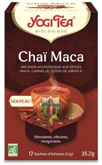 Visuel 1 du produit Yogi Tea Chai maca bio Les jardins de Gaïa - 17 sachets