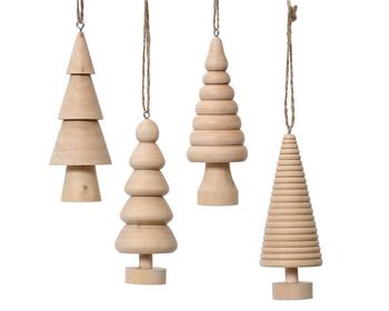 Visuel 1 du produit Sapin à suspendre en bois de pin blond - Ø 4 x H 40 cm
