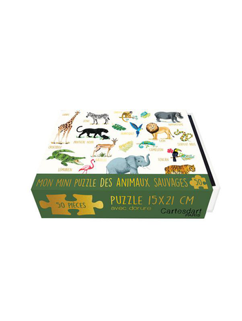 Visuel 1 du produit Mini puzzle des Animaux sauvages Cartes d’art 50 pièces