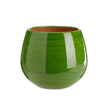 Visuel 1 du produit Pot en terre émaillée vert Forêt Les Poteries d'Albi Cancale - Ø 25 x H 27 cm