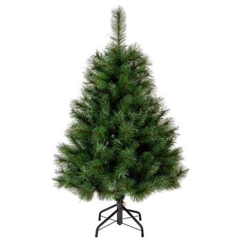Visuel 1 du produit Sapin de Noël artificiel vert 18 branches avec pied en métal Ø 41 cm Ontario - Ø 91 x H 150 cm