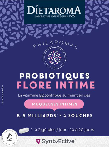 Visuel 1 du produit Complément alimentaire muqueuses intimes probiotiques flore intime Dietaroma Philaromal - 20 gélules