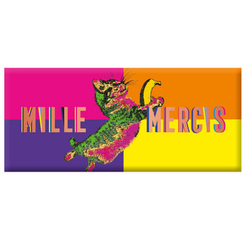 Visuel 1 du produit Mini tablette chocolat lait « Mille Mercis » Art Grafik - 30 g