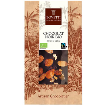 Visuel 1 du produit Chocolat noir bio aux fruits secs - 100 g